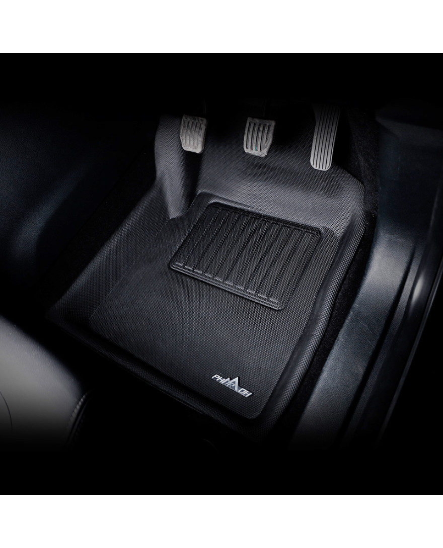 3D PHARAOH TATA SAFARI AUTO MATIC 3 ROWS Car Floor Mats | Custom Fit, All-Weather, Non-Slip, Odorless, Eco-Friendly | 4 PCS