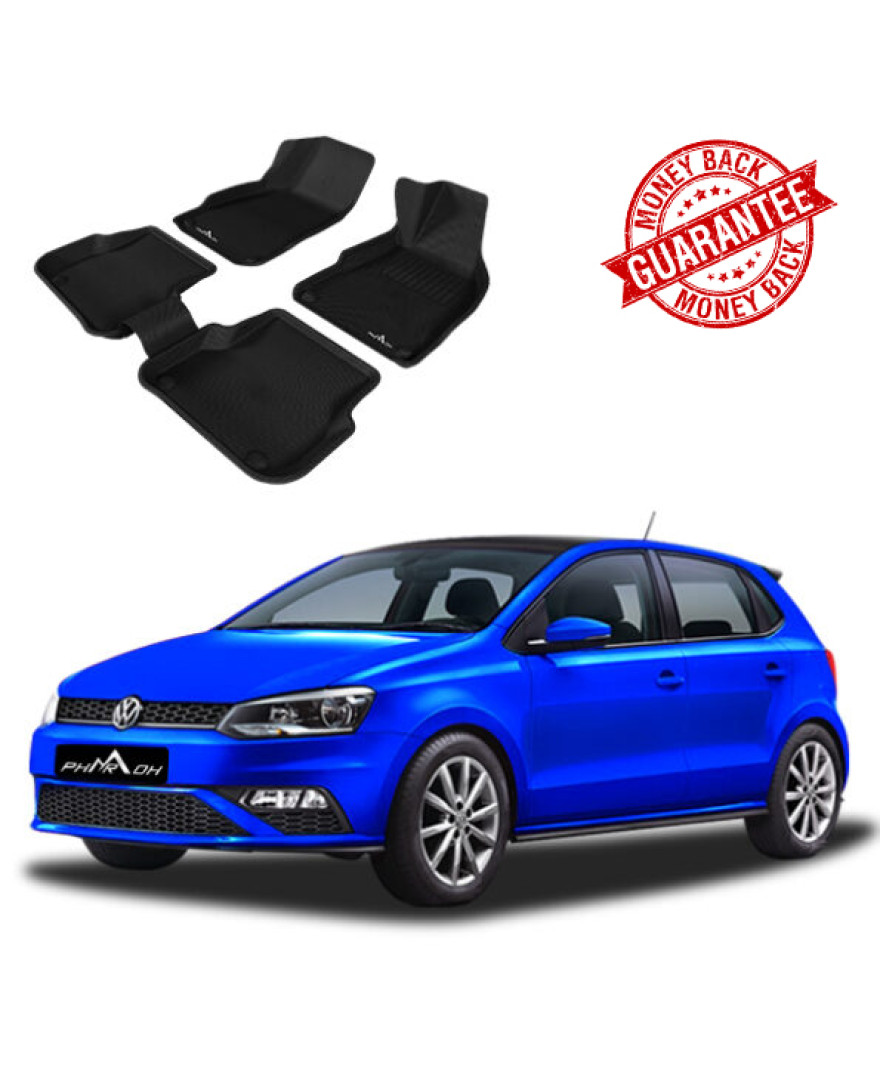 3D PHARAOH VOLKSWAGEN POLO/VENTO/RAPID Car Floor Mats | Custom Fit, All-Weather, Non-Slip, Odorless, Eco-Friendly | 3 PCS