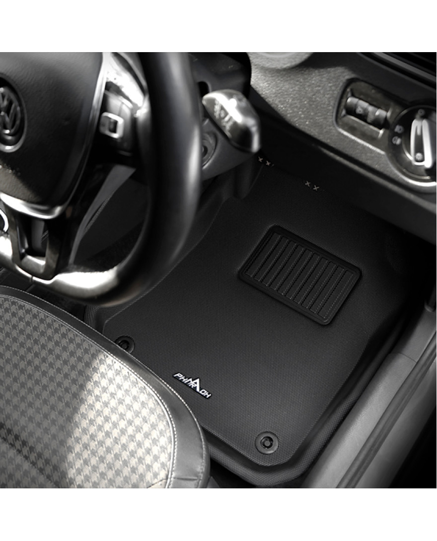3D PHARAOH VOLKSWAGEN POLO/VENTO/RAPID Car Floor Mats | Custom Fit, All-Weather, Non-Slip, Odorless, Eco-Friendly | 3 PCS