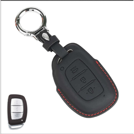 KeyCare PU 3D Hyundai Pure Vegan Leather Series Key Cover With Key Chain 07 KeyCare PU 3D Hyundai Pure Vegan Leather Series Key Cover With Key Chain 07