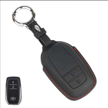 KeyCare PU 3D Toyota 2 Button Pure Vegan Leather Series Key Cover With Key Chain 18 KeyCare PU 3D Toyota 2 Button Pure Vegan Leather Series Key Cover With Key Chain 18