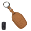 KeyCare PU 3D Toyota 2 Button Pure Vegan Leather Series Key Cover With Key Chain 18
