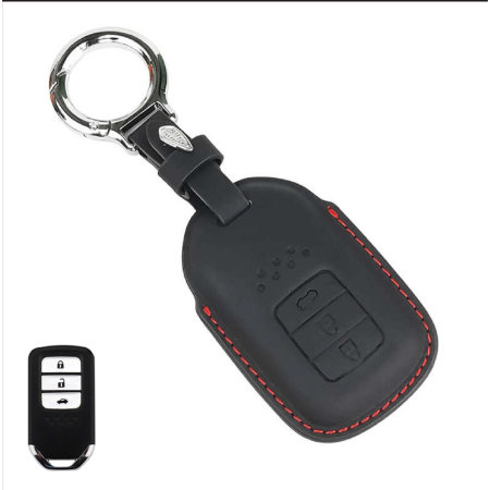 KeyCare PU 3D Honda 3 Button Pure Vegan Leather Series Key Cover With Key Chain 24 KeyCare PU 3D Honda 3 Button Pure Vegan Leather Series Key Cover With Key Chain 24