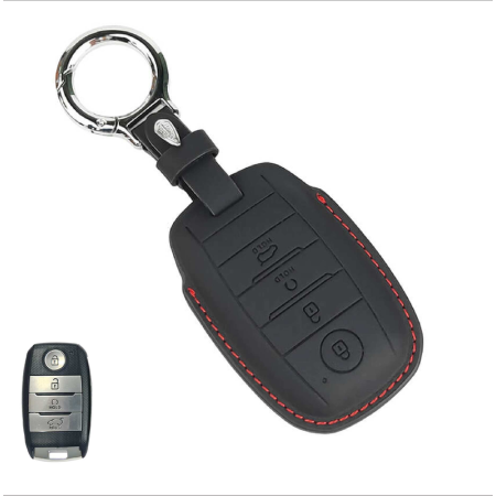 KeyCare PU 3D Kia Pure Vegan Leather Series Key Cover With Key Chain 61 KeyCare PU 3D Kia Pure Vegan Leather Series Key Cover With Key Chain 61