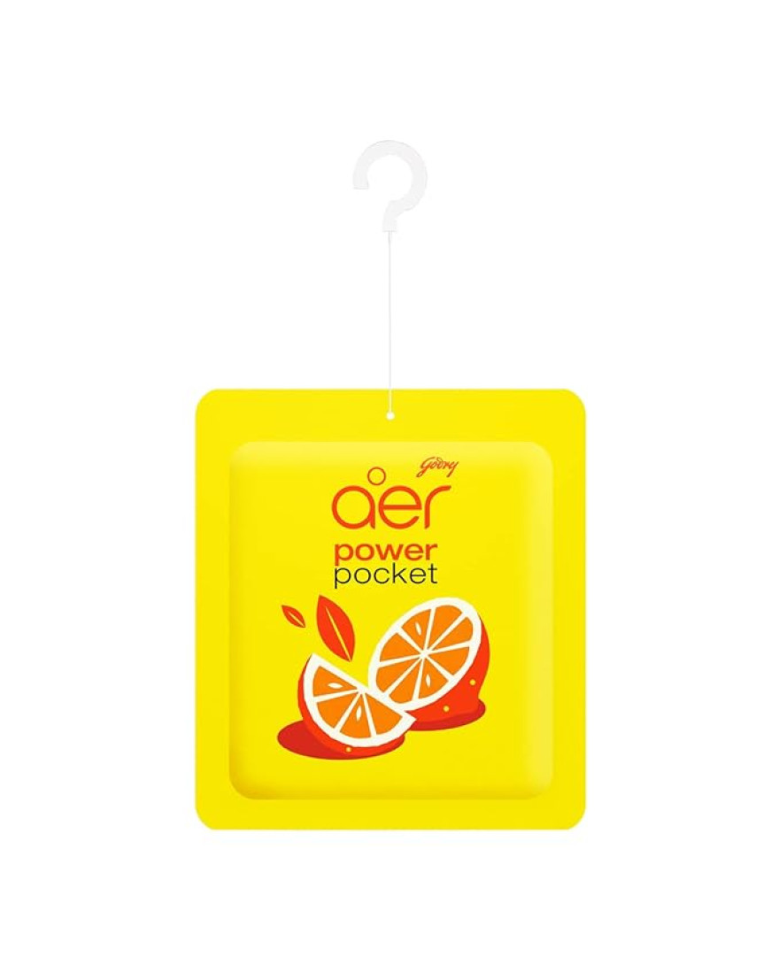 Godrej Aer Power Pocket Tangy Delight | 10g | Car Air Freshener | Lasts 30 days