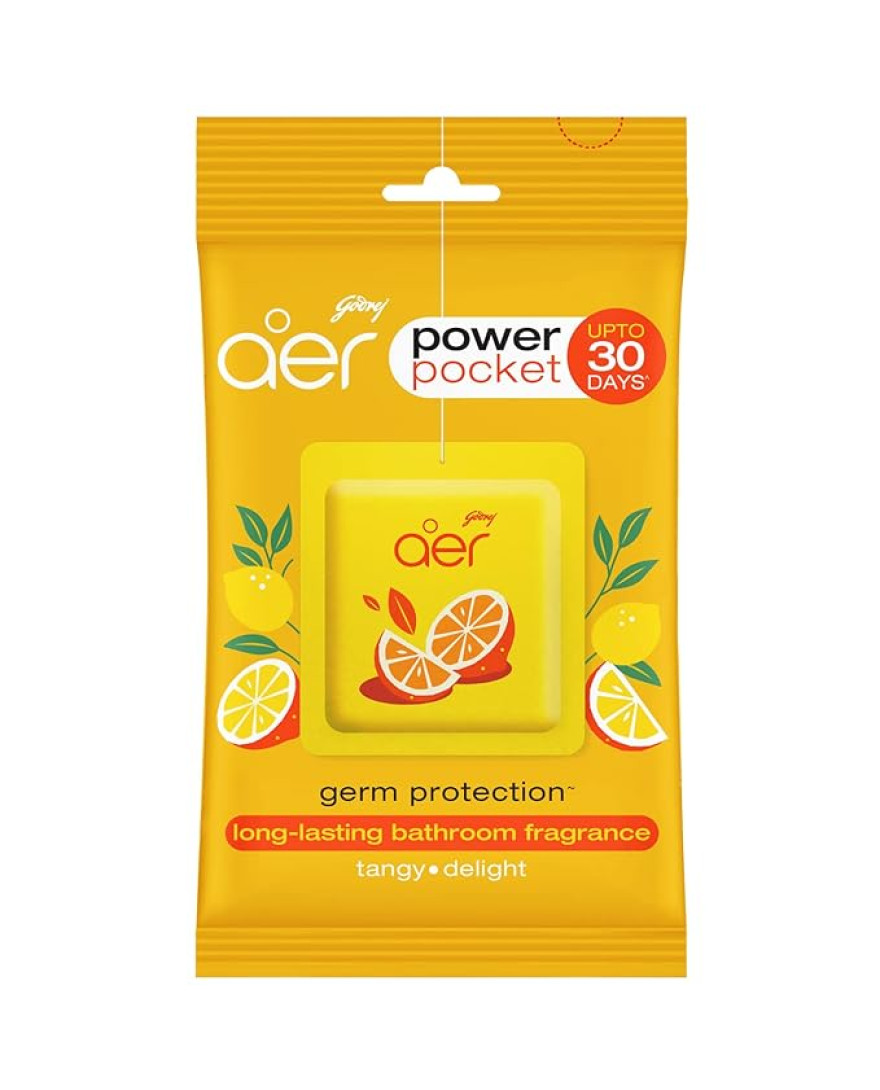 Godrej Aer Power Pocket Tangy Delight | 10g | Car Air Freshener | Lasts 30 days