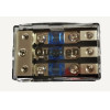 Quaden Distribution Block 3:3 with 60Amp Mini ANL Fuse | Zinc Allow Material | QDB-3x3-MANL60