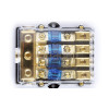 Quaden Distribution Block 3*4GA in x 4*8GA out - with 60 amp Mini ANL fuse | QDB-3x4-MANL60