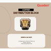 Quaden Copper Distribution Block 1*0GA in x 2*4GA out without Fuse | Real Gold Plated Finish | QDBCG-1x2-WOF