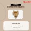 Quaden Copper Distribution Block 1*0/4GA in x 3*4/8GA out without Fuse | Real Gold Plated Finish | QDBCG-1x2-WOF