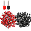 Quaden Ferrule Connector 8 GA - Red/Black / 100pcs per bag | QFC-8GA