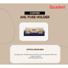 Quaden Copper 125A Mini Ceramic ANL Fuse Holder | Real Gold Plated Finish | QFHCG-CRANL125A