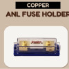 Quaden Copper 125A Mini Ceramic ANL Fuse Holder | Real Gold Plated Finish | QFHCG-CRANL125A