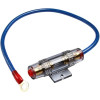 Quaden Mini ANL fuse holder with 60 amp fuse - Round / With Power Cable | QFH-MANL-60APW