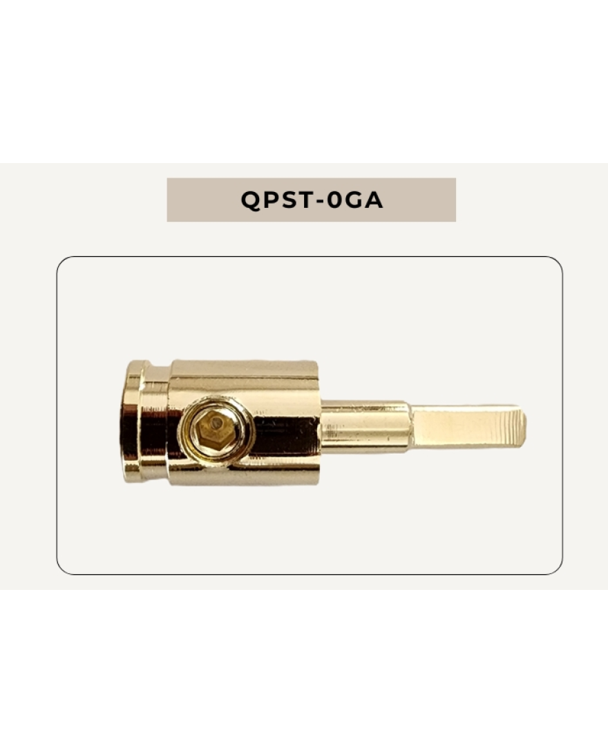 Quaden High Power Supply Terminal | Gold Plated Finish | QPST-0GA