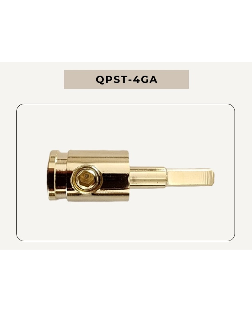 Quaden High Power Supply Terminal | Gold Plated Finish | QPST-4GA