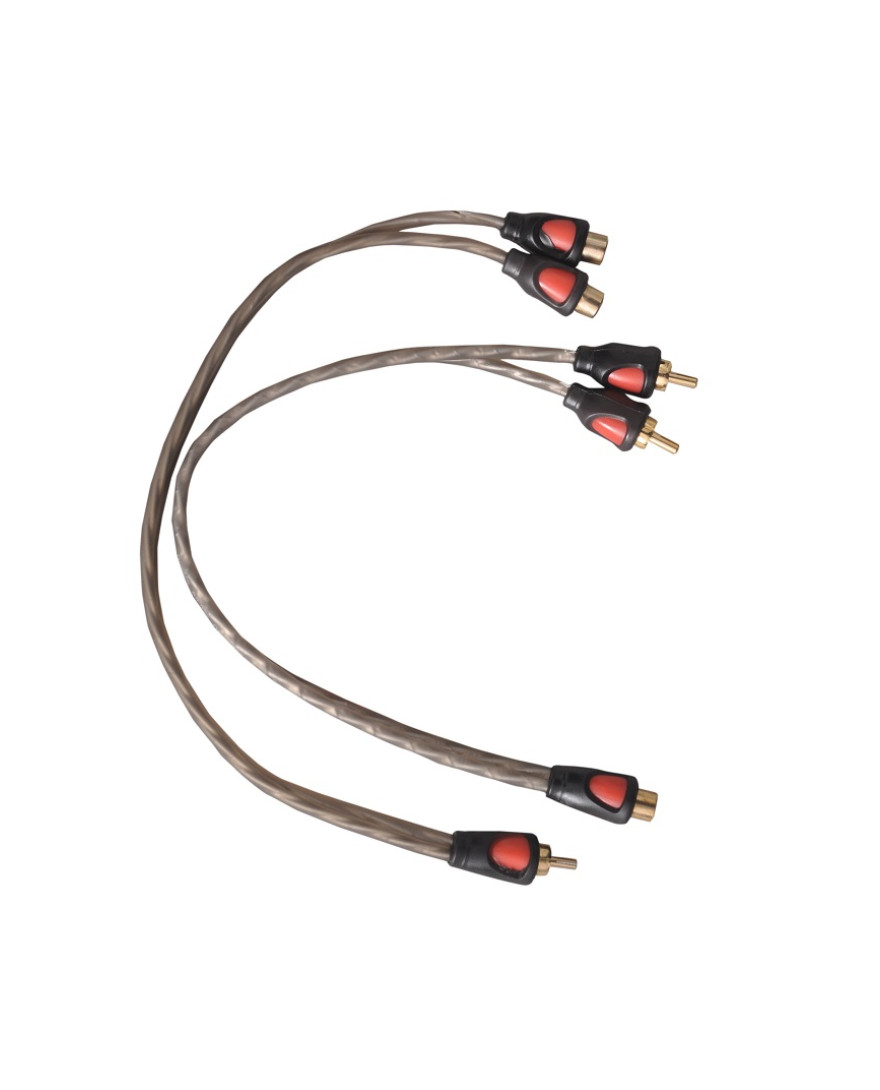 Quaden Premium RCA Cable with Metal Plug / OFC - Y Cable 1F2M | QRC-PSOFC-1F2M