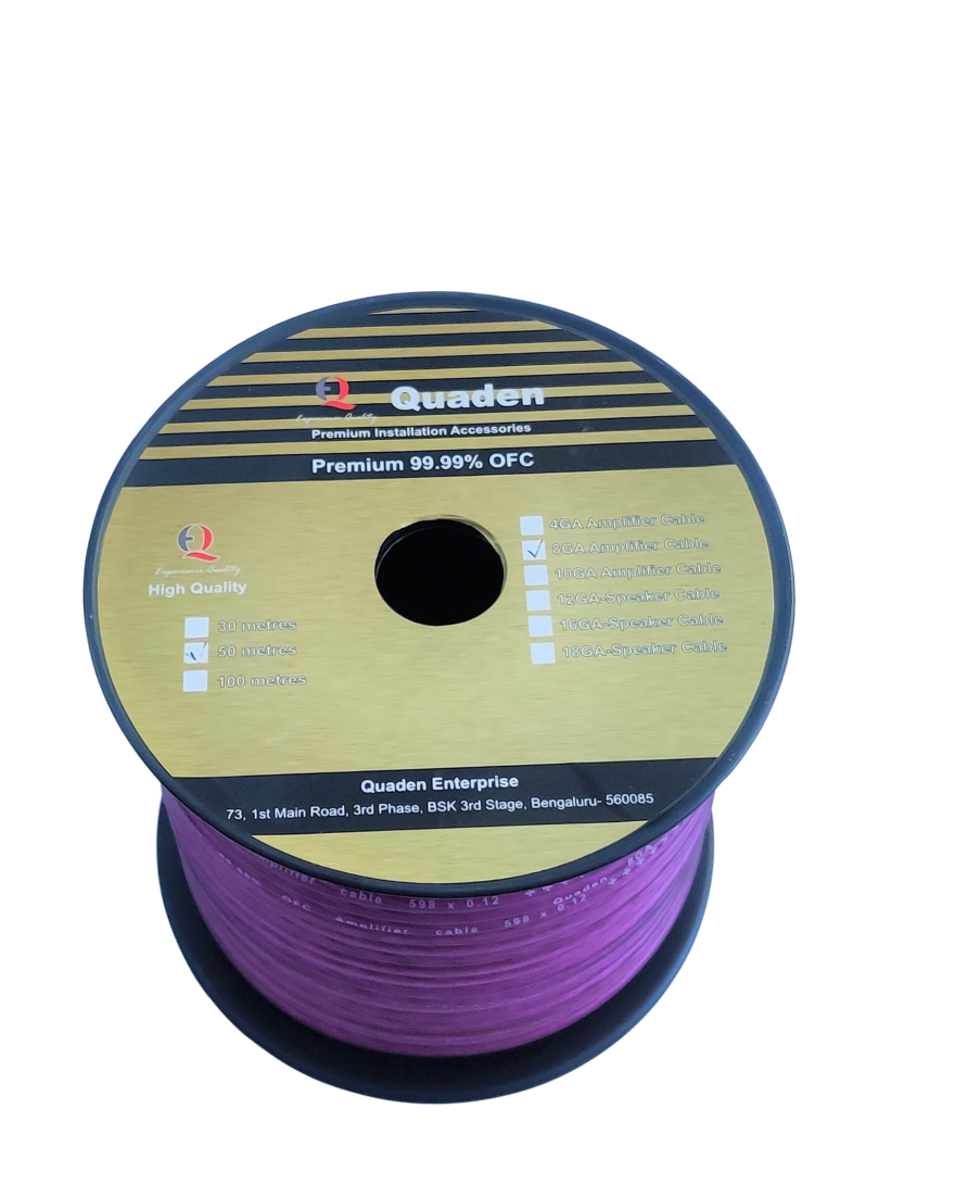 Quaden Premium RCA Cable in 50 mts Roll | QRC-PSOFC-50M