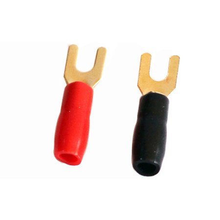 Quaden Spade Terminal 8GA (pack of 25 sets - Black & Red) | QST-8GA