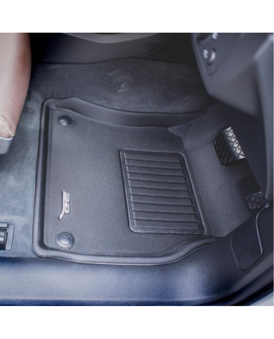 3D Kagu Floor Mats Compatible with Audi Q5 2018 to 2023 | BLACK | Set of 5 Pcs | Custom Fit  