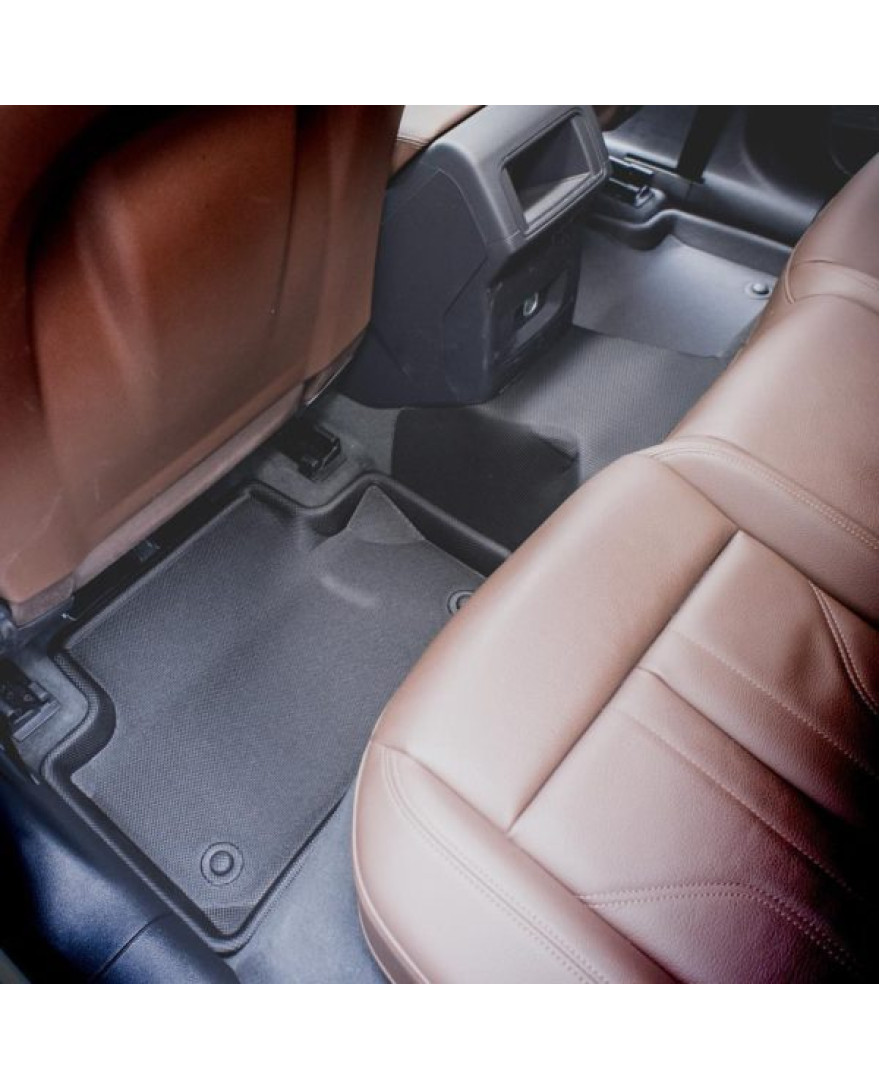 3D Kagu Floor Mats Compatible with Audi Q5 2018 to 2023 | BLACK | Set of 5 Pcs | Custom Fit  