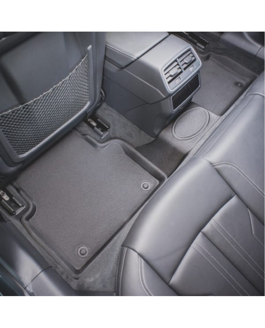 3D MAXpider Custom Fit KAGU Floor Mat | BLACK | Compatible with Audi A6 2018 to 2023 | Set of 5 Pcs