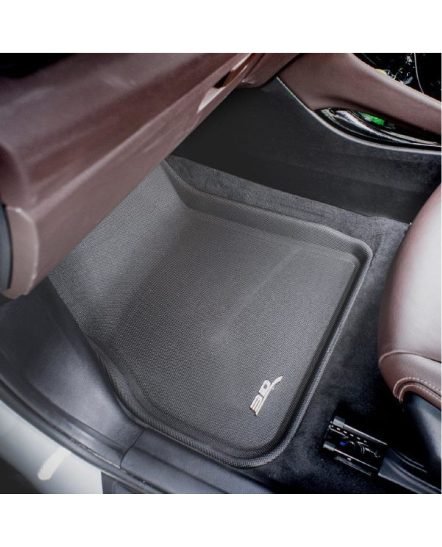 3D Kagu Floor Mat Compatible with BMW X1 SUV SERIES Front Wheel Drive FWD 2016 to 2022 | Set of 5 Pcs |Custom Fit| BLACK 