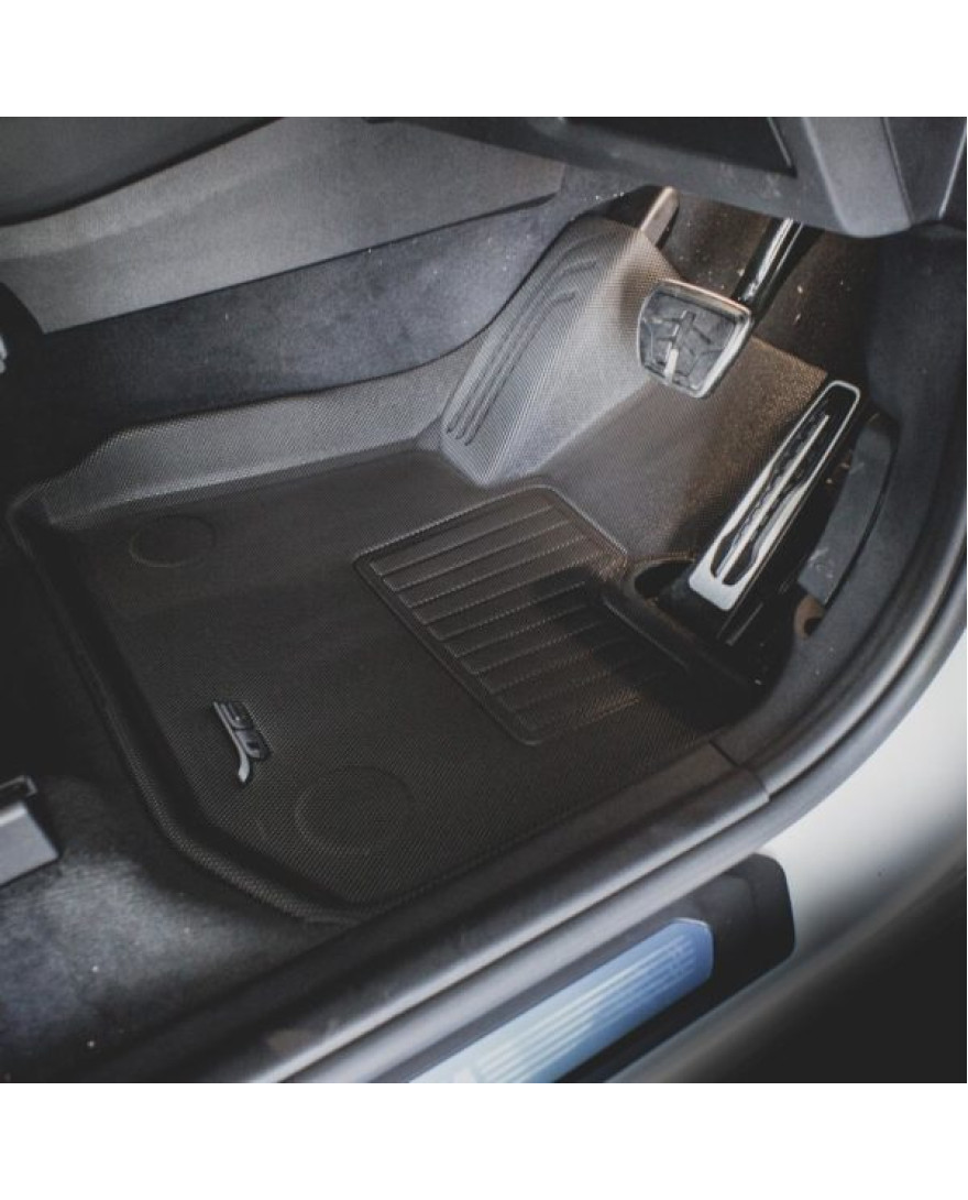 3D Kagu Floor Mat Compatible with BMW X3 SUV SERIES 2018 to Present | Set of 5 Pcs | Custom Fit| BLACK