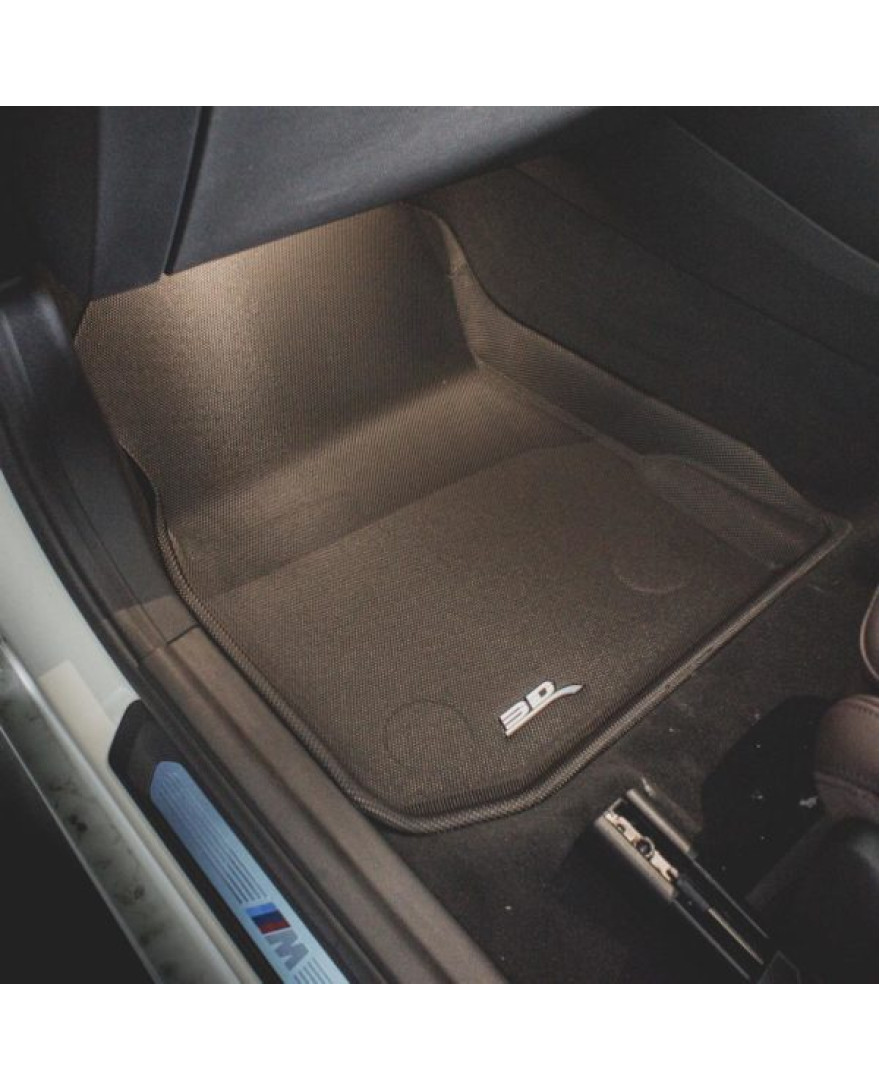 3D Kagu Floor Mat Compatible with BMW X3 SUV SERIES 2018 to Present | Set of 5 Pcs | Custom Fit| BLACK