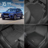 3D Kagu Floor Mat Compatible with BMW X5 SUV SERIES 2019 Plus| Set of 3 Pcs | Custom Fit | BLACK