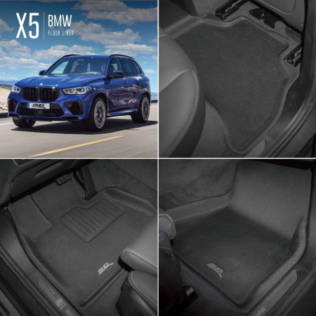3D Kagu Floor Mat Compatible with BMW X5 SUV SERIES 2019 Plus| Set of 3 Pcs | Custom Fit | BLACK 3D Kagu Floor Mat Compatible with BMW X5 SUV SERIES 2019 Plus| Set of 3 Pcs | Custom Fit | BLACK