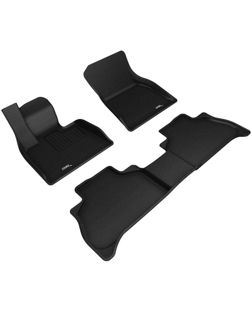 3D Kagu Floor Mat Compatible with BMW X5 SUV SERIES 2019 Plus| Set of 3 Pcs | Custom Fit | BLACK