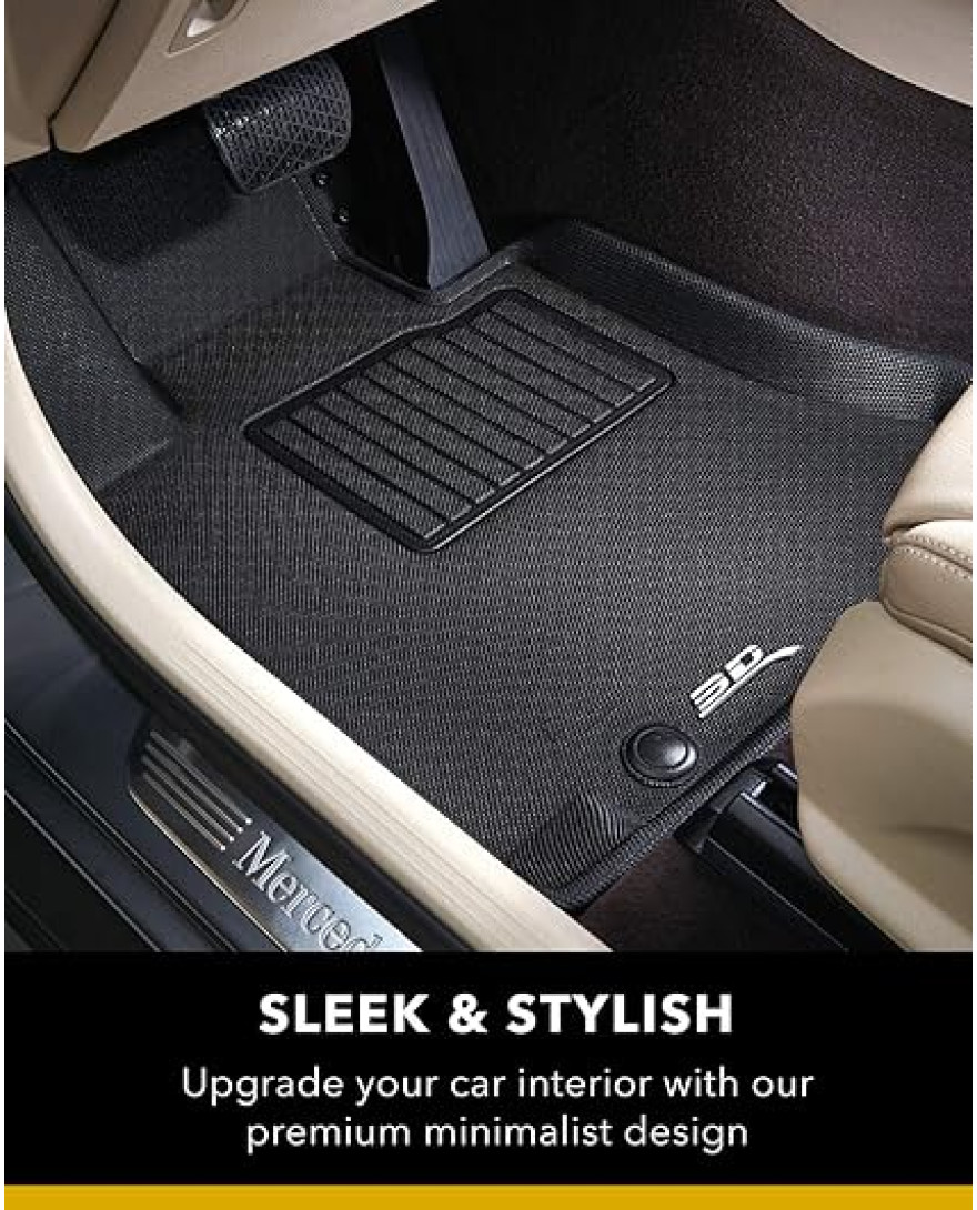 3D Kagu Floor Mat Compatible with BMW X7 G07  2019 to 2023 | Complete Set | Custom Fit | BLACK