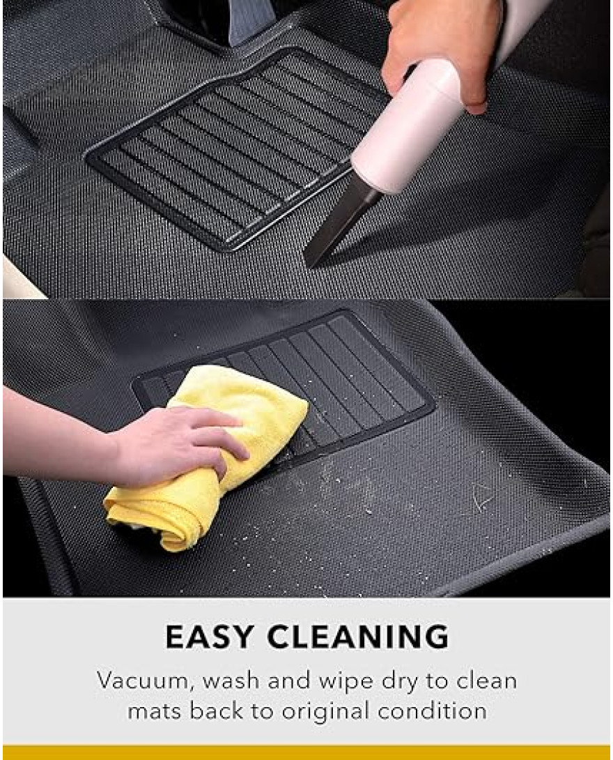 3D Kagu Floor Mat Compatible with BMW X7 G07  2019 to 2023 | Complete Set | Custom Fit | BLACK