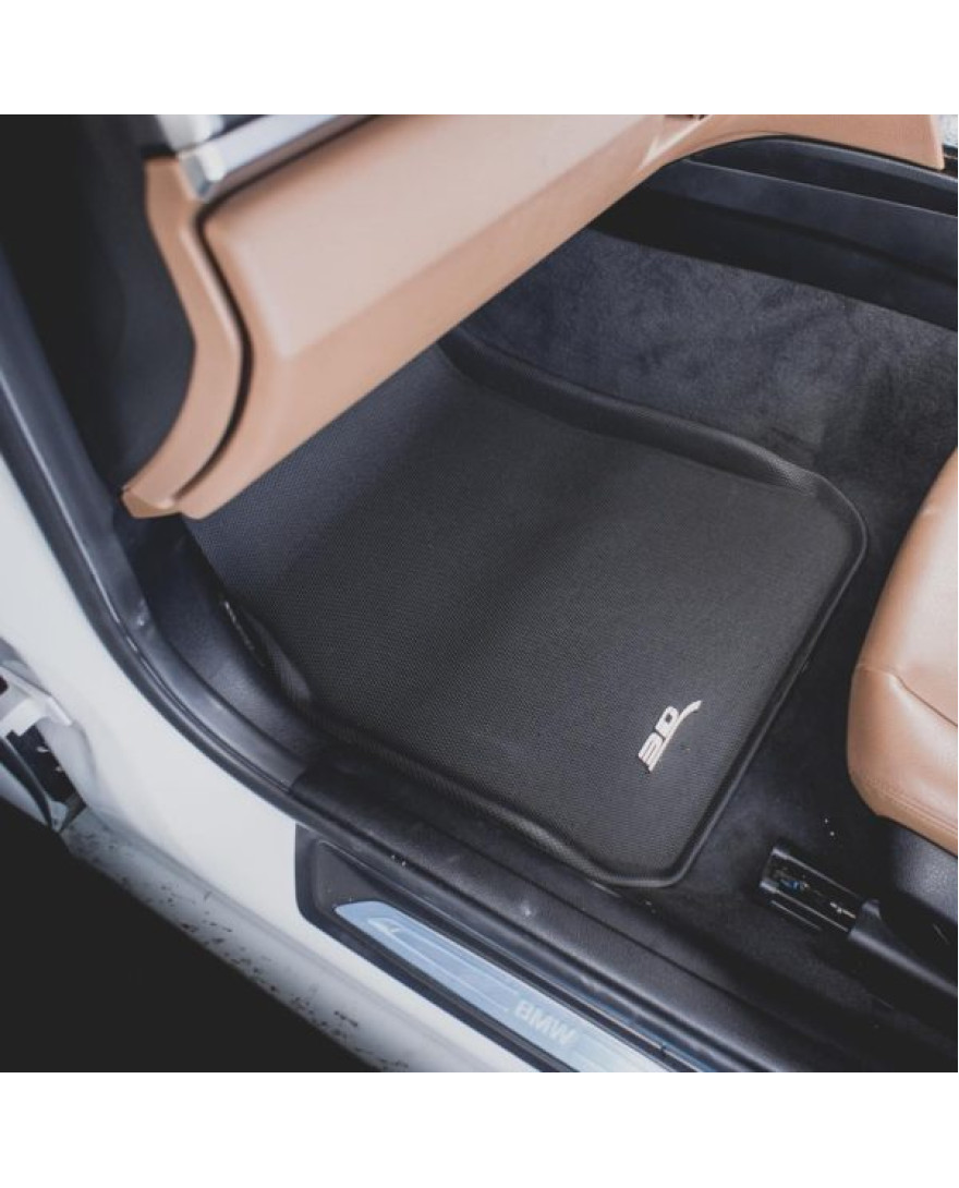 3D Kagu Floor Mat Compatible with BMW 3 SERIES G28 SEDAN  Long Wheel Base 2021 to Present | Set of 5 Pcs | BLACK