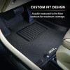 3D Kaku Floor Mat Compatible with BMW X6 G06  2020 to 2022 | 1st and 2nd Row | BLACK | Custom Fit