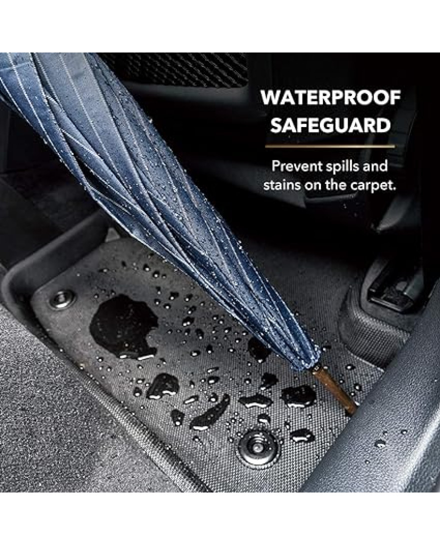 3D Kaku Floor Mat Compatible with BMW X6 G06  2020 to 2022 | 1st and 2nd Row | BLACK | Custom Fit