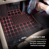 3D Kaku Floor Mat Compatible with BMW X6 G06  2020 to 2022 | 1st and 2nd Row | BLACK | Custom Fit