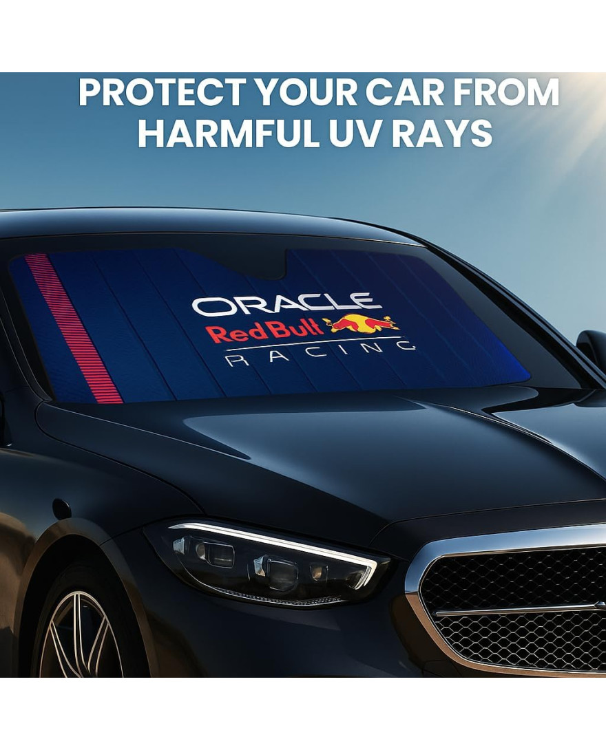 Red Bull Oracle Universal Windshield Sun Shade | 1 Piece | Blue/Red