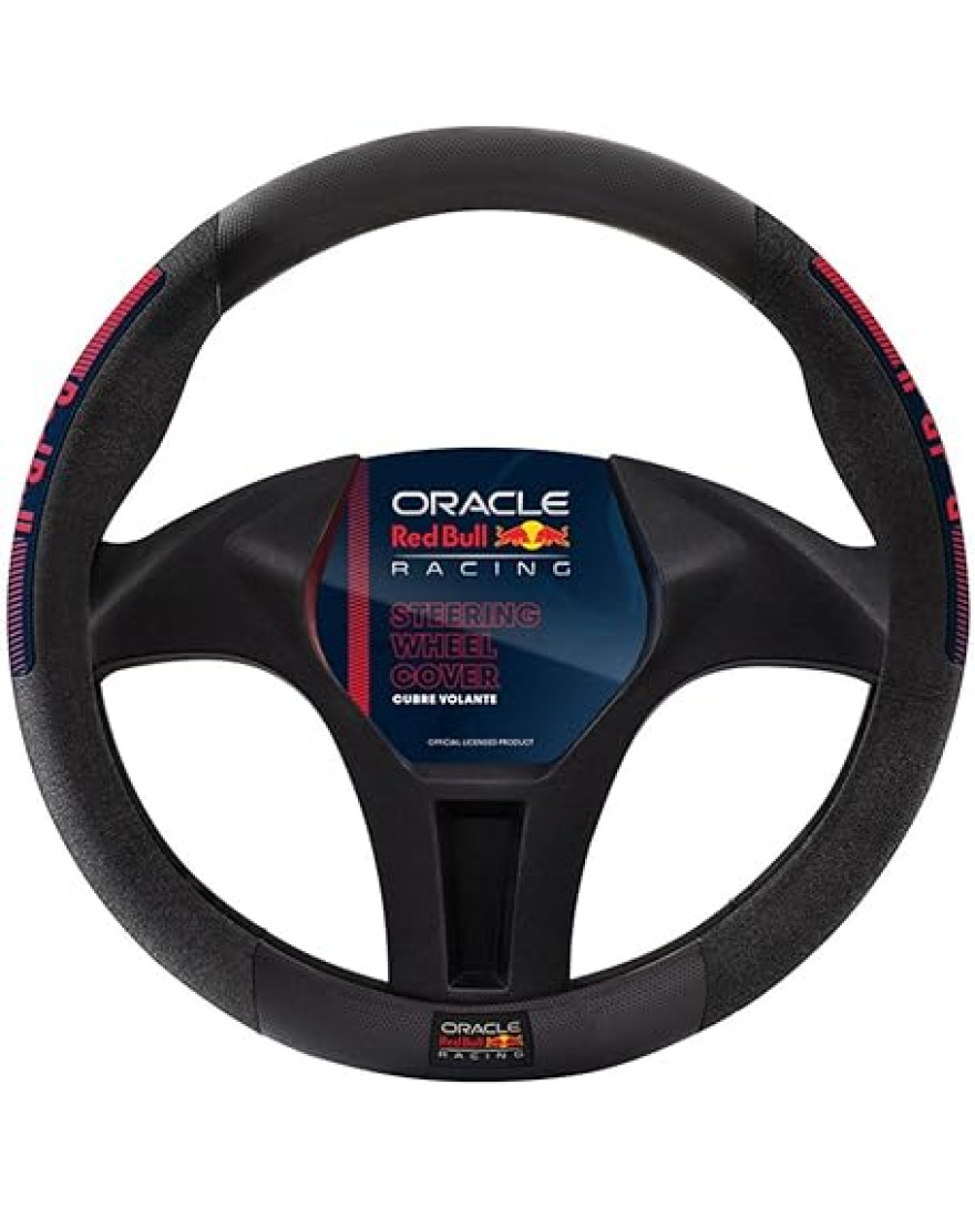 RED BULL RACING STEERING WHEEL COVER BLACK/RED 03