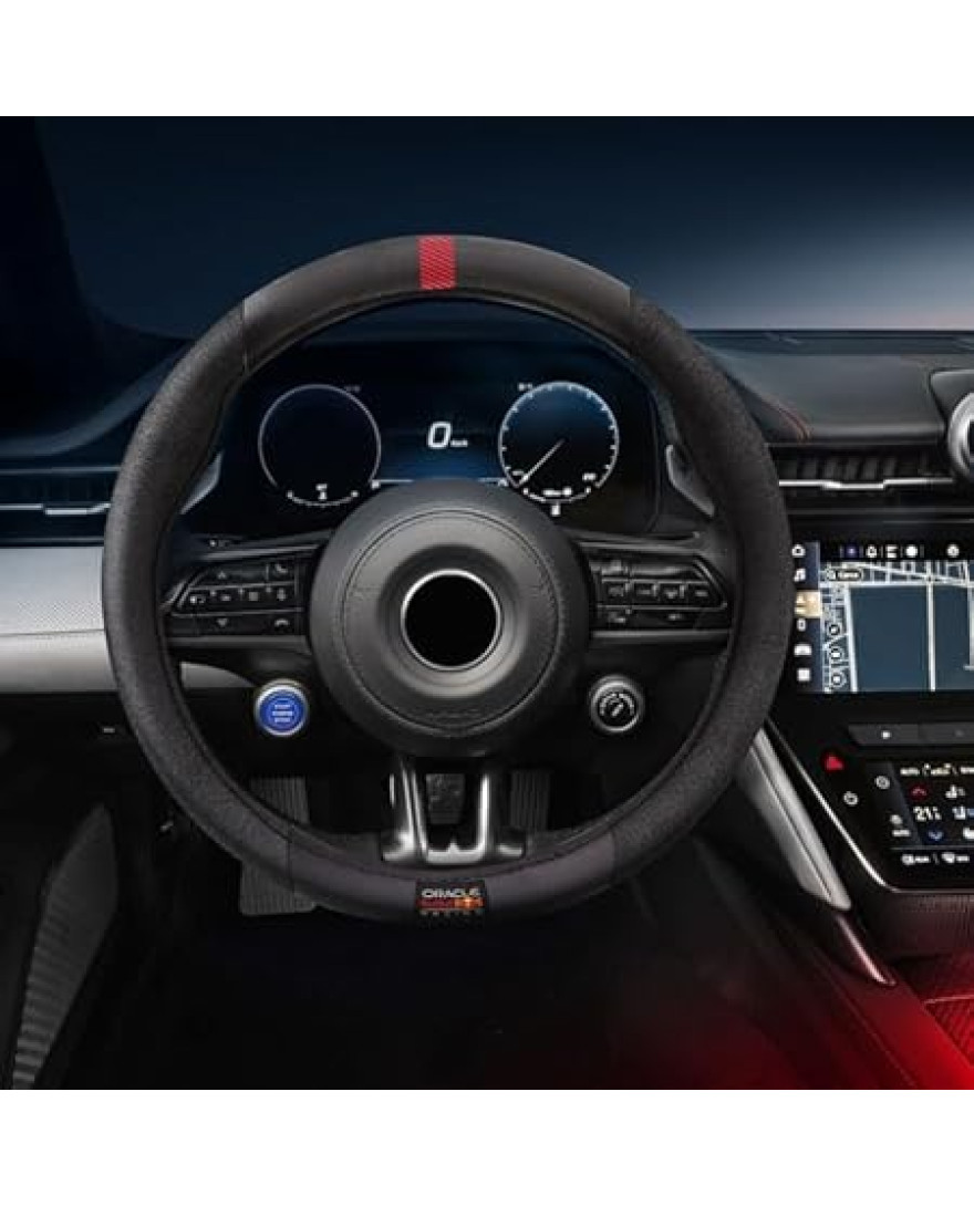 Red Bull Racing Oracle Universal steering wheel cover + shoulder pads - Type 001 | Black/Red | 3-Piece set
