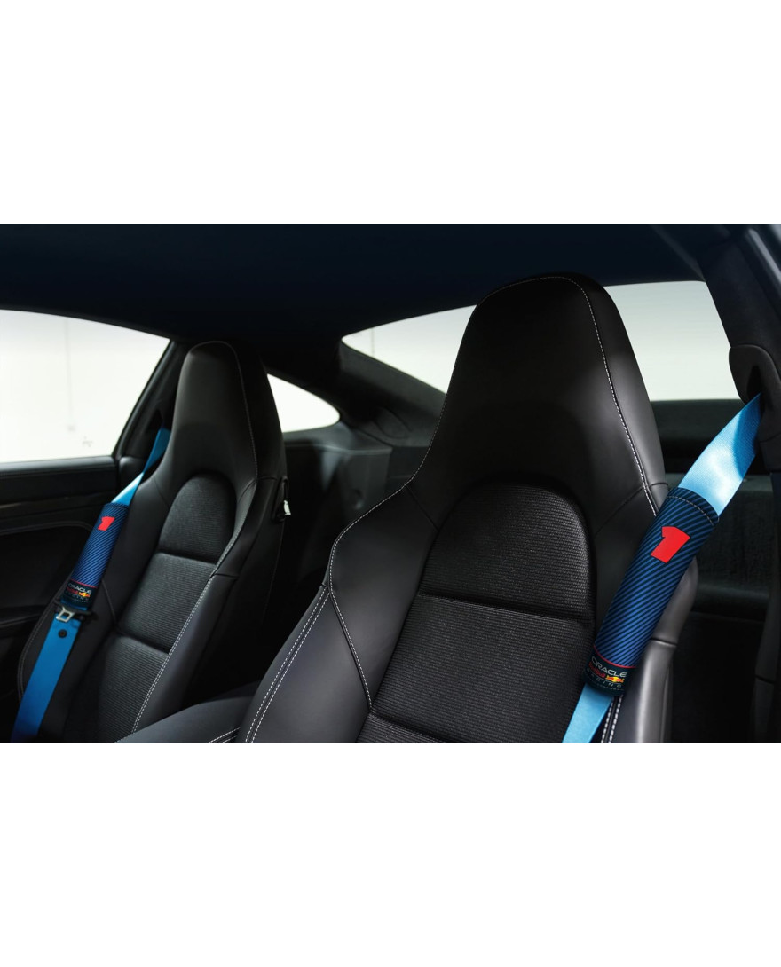 Red Bull Oracle Universal steering wheel cover + shoulder pads - Type 002 MV1 - Black/Red/Blue