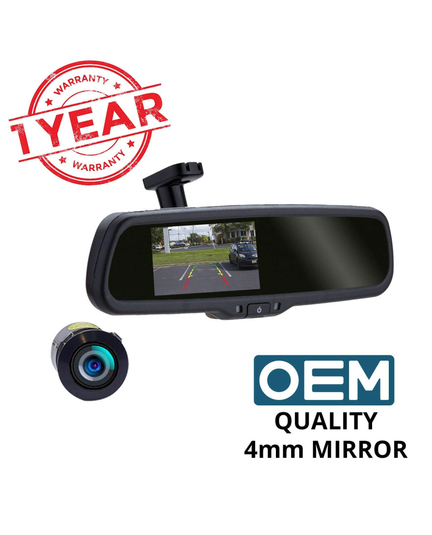 Blackcat Car Reverse camera with OE quality replacement mirror (auto-brightness adjusting monitor)