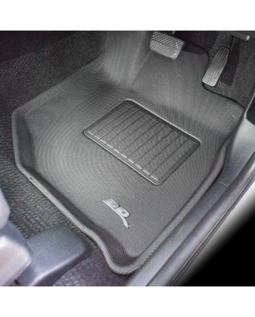3D Kagu Floor Mat Compatible with  HONDA JAZZ 2020 to 2023|Set of 5 Pcs|Custom Fit|BLACK