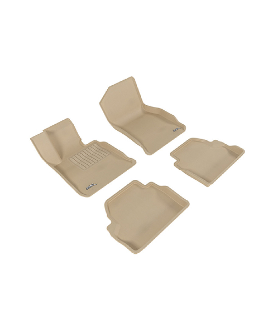 3D MAXpider Custom Fit KAGU Floor Mat | BEIGE | Compatible with HONDA CITY 2014 to Present | Set of 5 Pcs