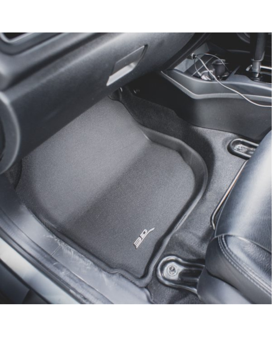 3D Kagu Floor Mat Compatible with HONDA CITY 2014 to Present|Set of 5 Pcs|BLACK|Custom Fit