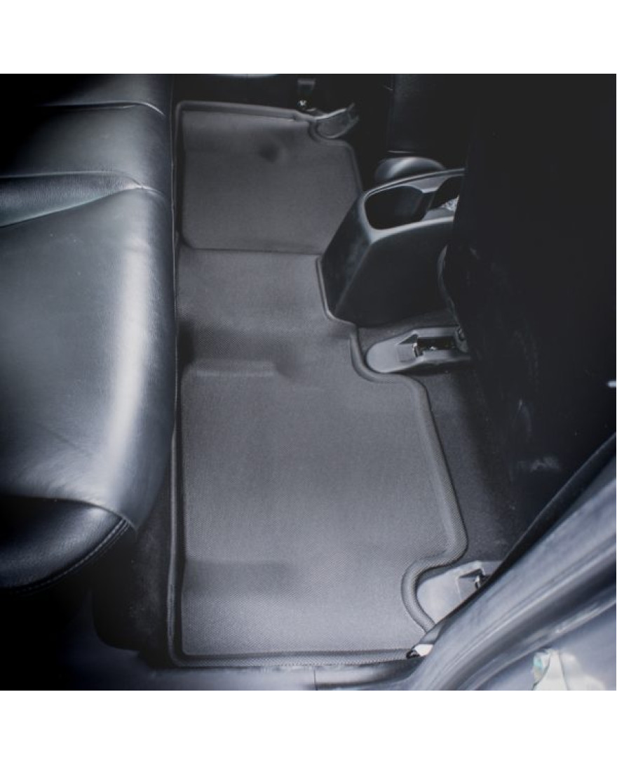 3D Kagu Floor Mat Compatible with HONDA CITY 2014 to Present|Set of 5 Pcs|BLACK|Custom Fit