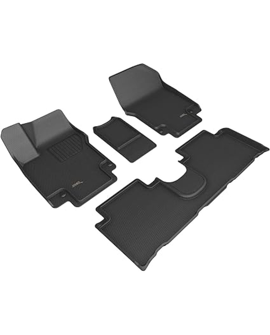 3D MAXpider Custom Fit KAGU Floor Mat | BLACK | Compatible with Hyundai IONIQ 5 2022 to 2023 | Complete Set