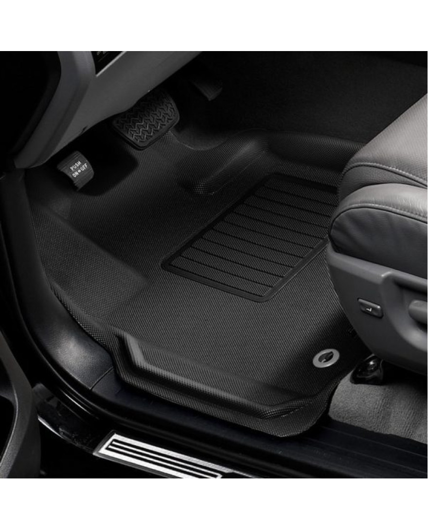 3D Kagu Floor Mat Compatible with JEEP COMPASS 2017 to 2023 | Set of 5 Pcs | Custom Fit | BLACK
