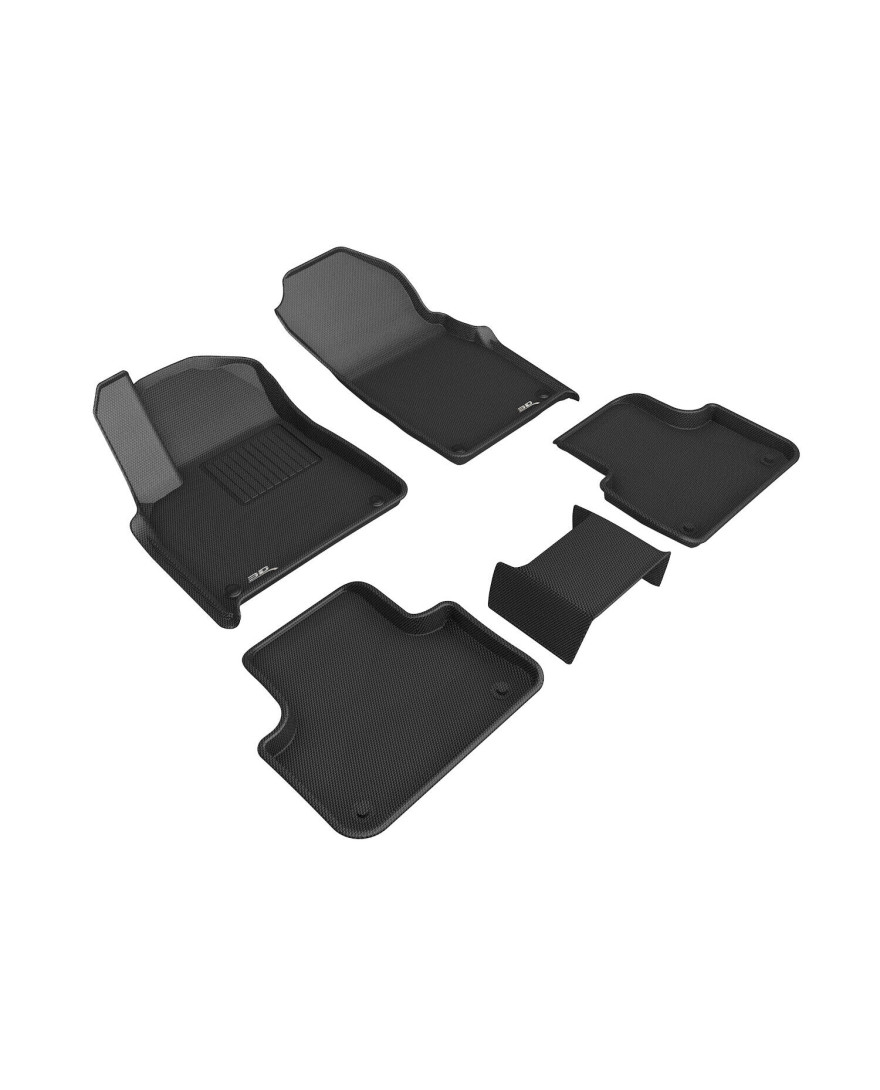 3D MAXpider Custom Fit KAGU Floor Mat | BLACK | Compatible with  LAMBORGHINI URUS 2019 to 2023 | Set of 5 Pcs